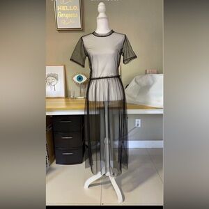 Elegant Black Sheer Dress